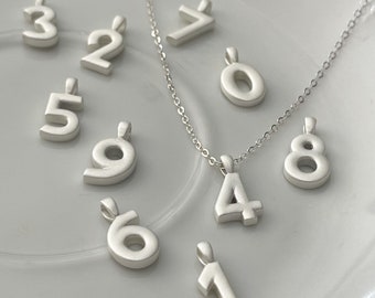 Silver Number necklace, silver numbers, number jewelry, personalized, personalized jewelry, custom jewelry for her, Sport team mom, number 1