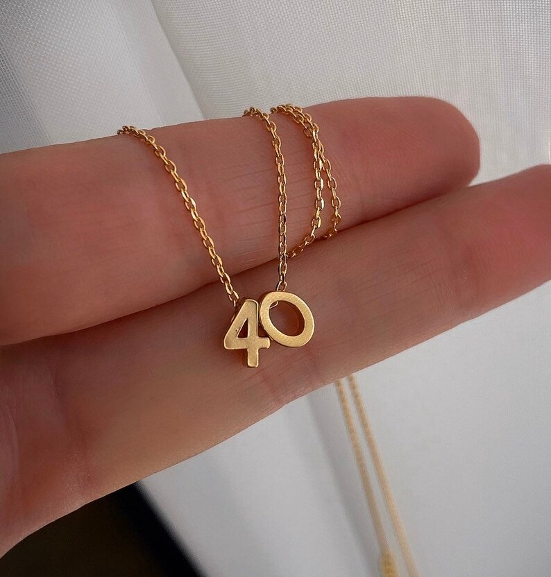 Gold number necklace personalized gold numbers personalized Etsy