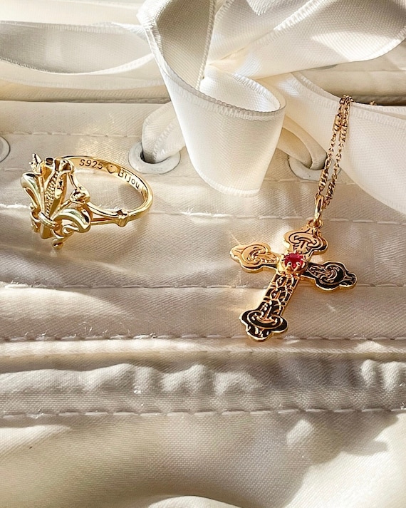 French cross necklace outlet