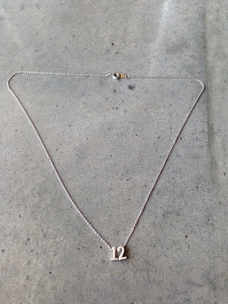 Silver Number necklace silver numbers number jewelry Etsy