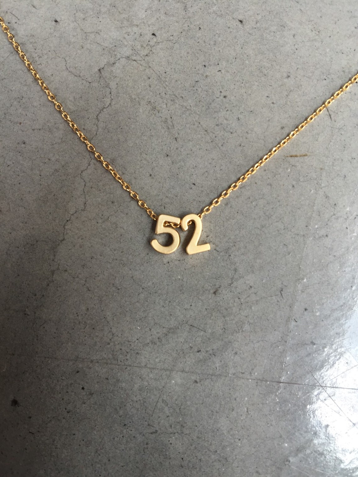 Gold number necklace personalized gold numbers personalized Etsy