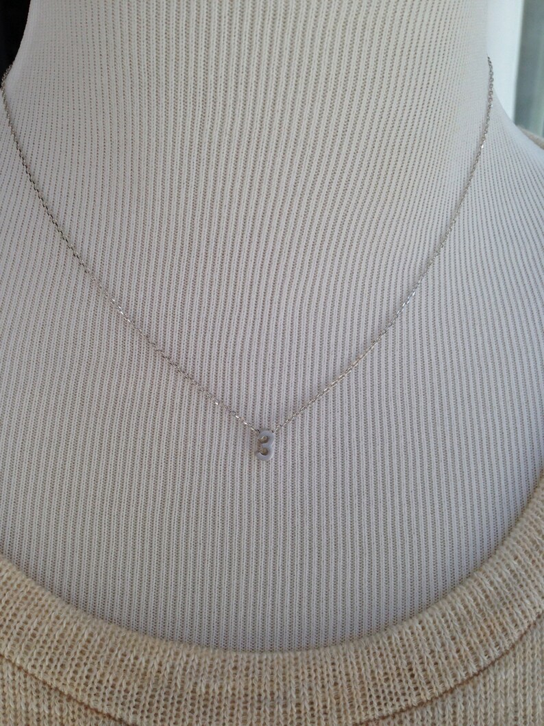 Silver Number necklace silver numbers number jewelry Etsy