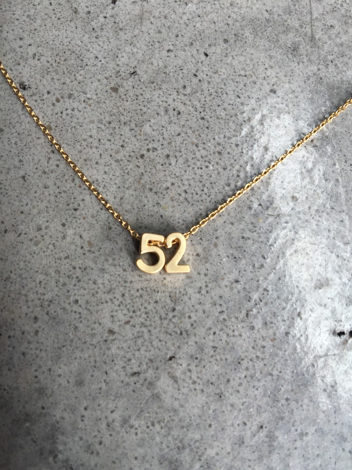 Gold number necklace personalized gold numbers personalized Etsy