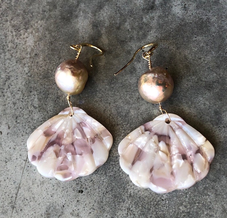 Freshwater Pearl Earrings Tropical Jewelry