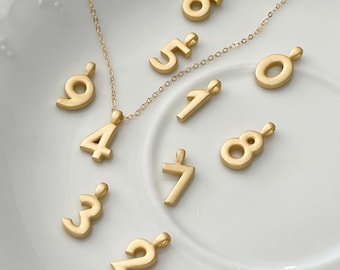 Gold Number Necklace, numbers necklace, personalized number necklace, gold numbers, monogram necklace