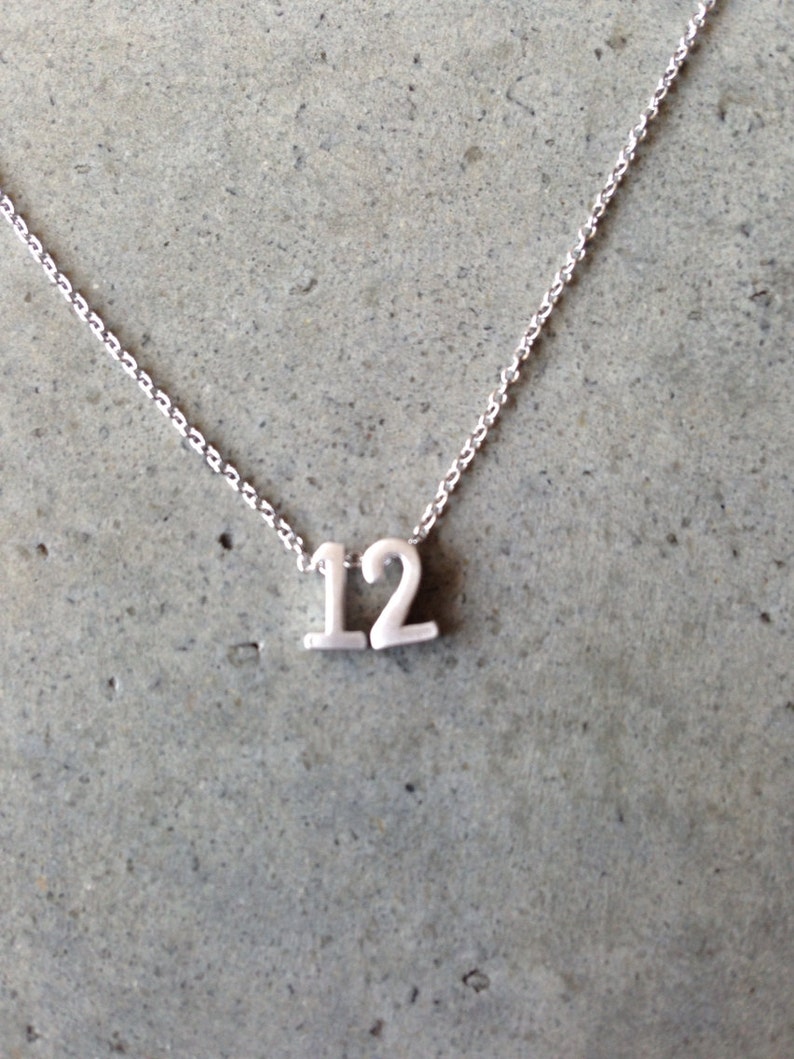 Silver Number necklace silver numbers number jewelry Etsy