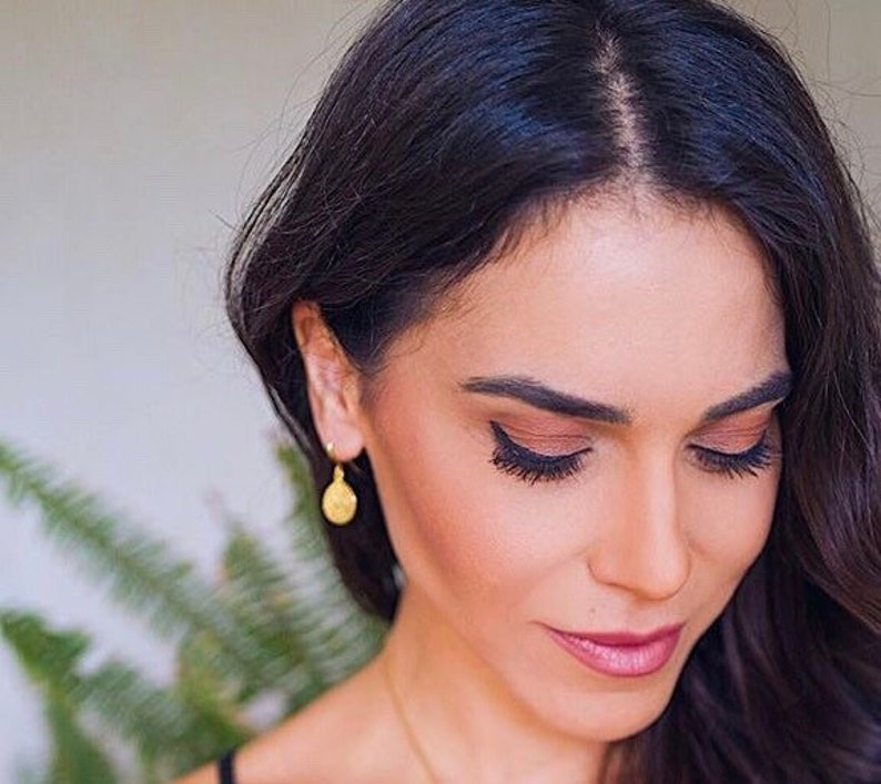 Disc Gold Earrings
