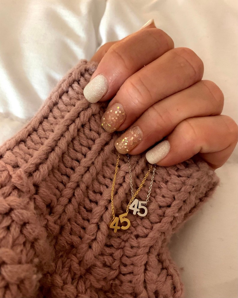 Silver Number necklace silver numbers number jewelry Etsy