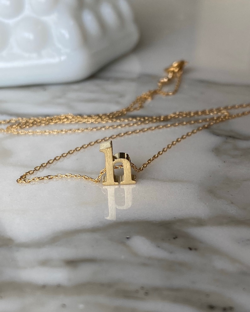 Gold initial jewelry Personalized letter necklace Etsy