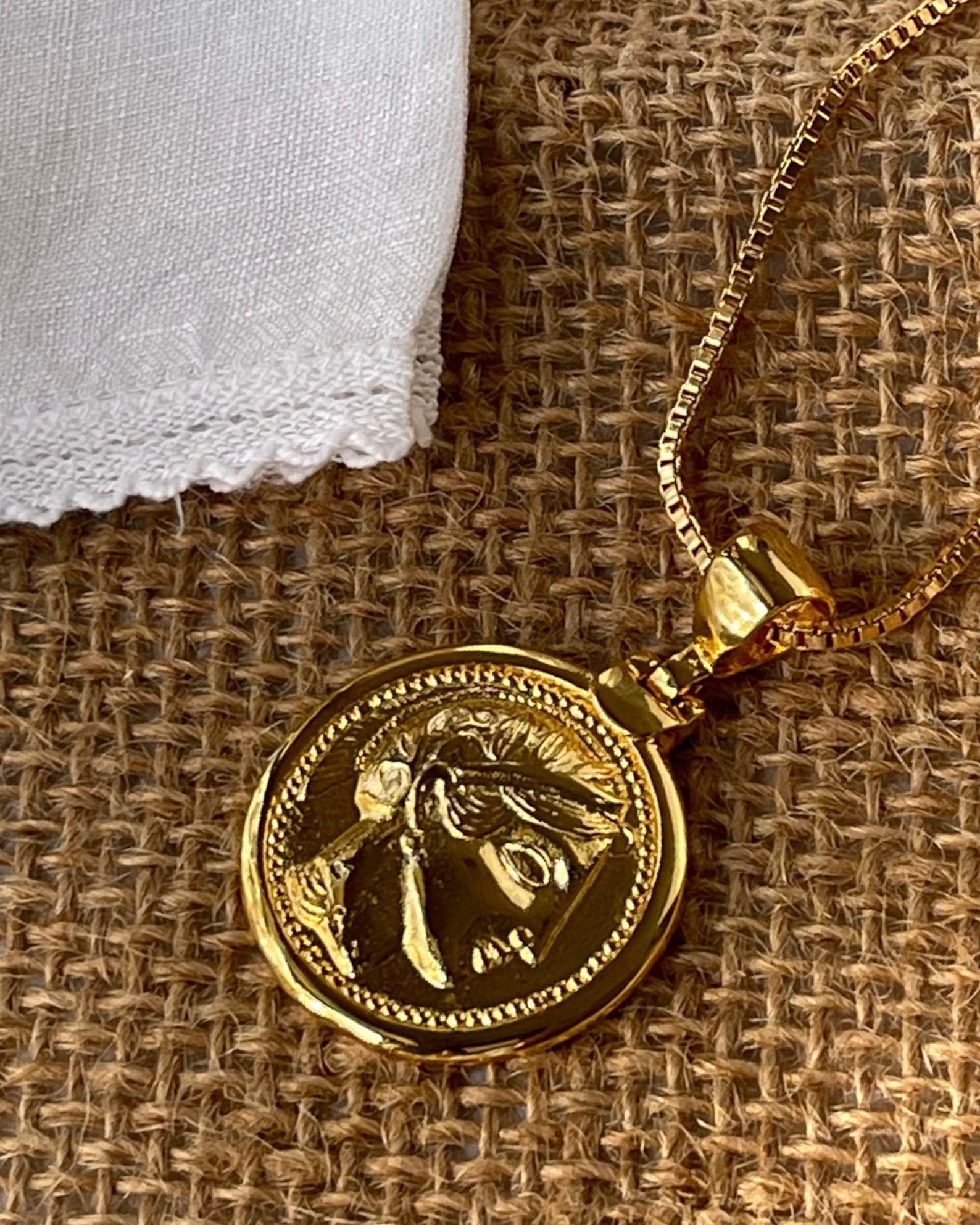 Gold Coin Necklace Stacking Necklaces Stacked Jewelry Etsy