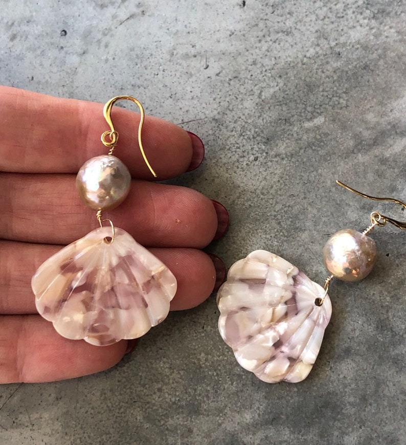 Freshwater Pearl Earrings Tropical Jewelry