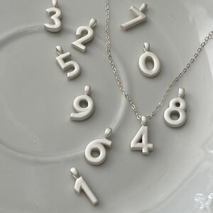 Silver Number necklace, silver numbers, number jewelry, personalized, personalized jewelry, custom jewelry for her, Sport team mom, number 1 image 7