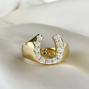 Men's diamond horseshoe ring discount