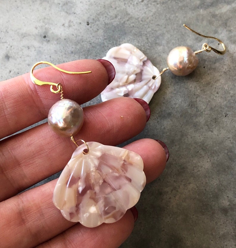 Freshwater Pearl Earrings Tropical Jewelry