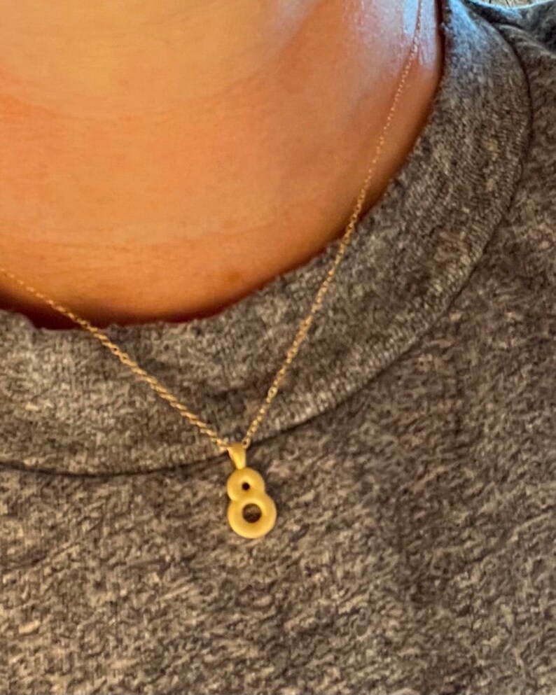 Gold Number Necklace Personalized Gold Numbers Personalized Etsy