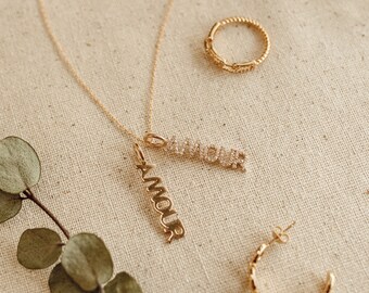 Amour Necklace French Word Love Paris 