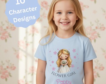 Vuoi essere la mia damigella d'onore? Magliette personalizzate abbinate per damigelle d'onore, regalo di proposta per bambini, maglietta ricordo personalizzata con nome per bambini piccoli, per la festa di matrimonio.