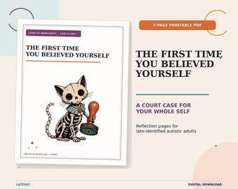 Late-Discovered Autism Self-Trust Journal - Printable Reflection PDF for Autistic Adults