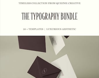 Minimalist Typography Wedding Stationery Templates