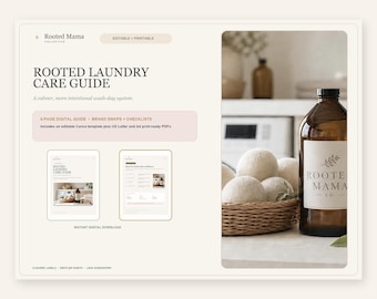 Low Tox Laundry Guide | Routine Planner, Stain Chart, Inventory Checklist (Digital Download)