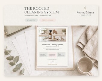 Low-Tox Cleaning System Canva Template & Printable Home Cleaning Planner