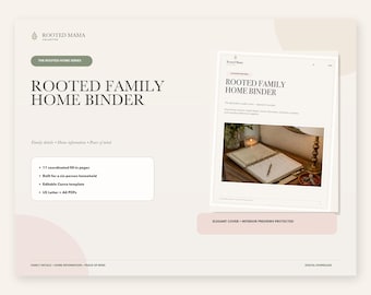 Family Home Binder Printable | Emergency, Medical, School & Household Organizer | Editable Canva Template + PDF