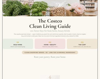 Costco Shopping Guide PDF | Bulk Grocery, Snacks & Home Product Picks | Rooted Mama Digital Download