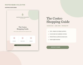 Costco Shopping Guide PDF | Bulk Grocery, Snacks & Home Product Picks | Rooted Mama Digital Download