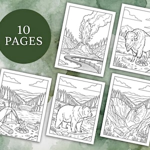 Yellowstone National Park Coloring Book
