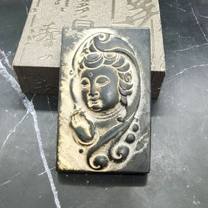Ancient Chinese culture Meteorite Pendant Carving Buddism Godness Guanyin
