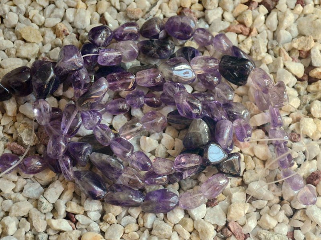 16 IN Strand 8-12 mm Amethyst Fine Gem Quality Nugget Faceted