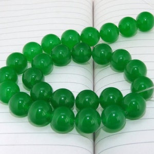 SALE PRICE Green Jade Beads Round shape--- 4mm ,6mm, 8mm ,10mm ,12mm ,14mm --- 15.5 inches strand