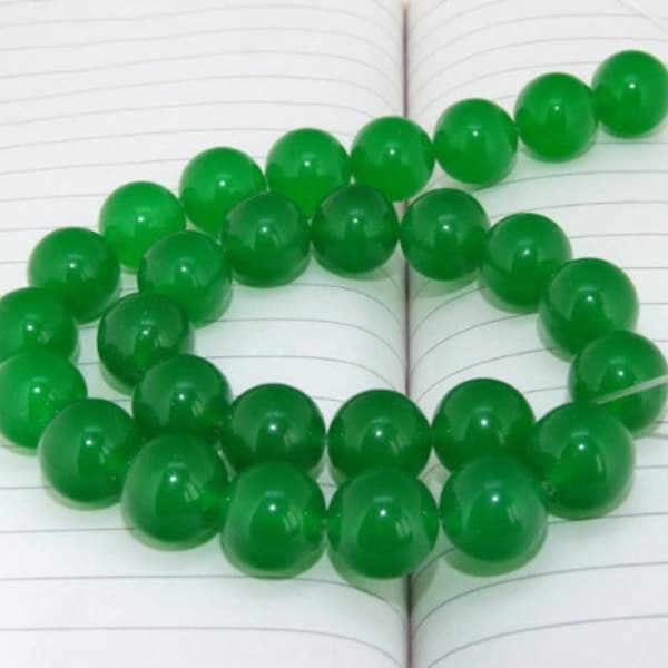 SALE PRICE Green Jade Beads Round shape--- 4mm ,6mm, 8mm ,10mm ,12mm ,14mm --- 15.5 inches strand