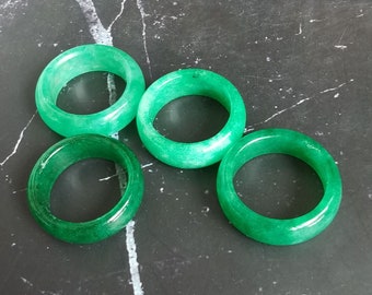 Simple Jade Circle Ring Green Jade Ring Internal Diameter 16 to 21 mm