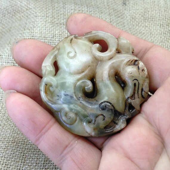 翡翠ペンダント彫刻馬马到成功 - Etsy 日本