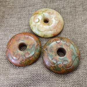 Archaistic Design Jade Pendant Jade Hoop 玉环 Jade Pendant diy Necklace Charm