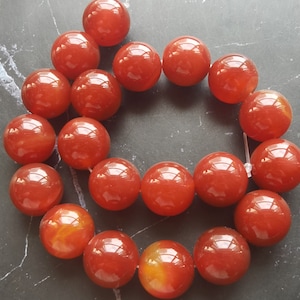 Carnelian Beads 4mm 6mm 8mm 10mm 12mm 14mm 16mm 18mm 20mm Round Red Agate 15&quot; Wholesale Gemstones