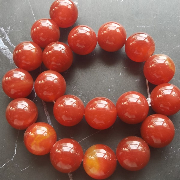 Carnelian Beads 4mm 6mm 8mm 10mm 12mm 14mm 16mm 18mm 20mm Round Red Agate 15" Wholesale Gemstones