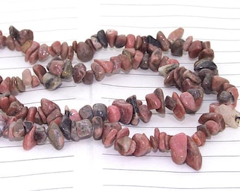 strand Nugget Chip rosebush Jasper Gemstone Beads ----- 5mmx 7mm ----- about 200Pieces ----- gemstone beads--- 34" in length