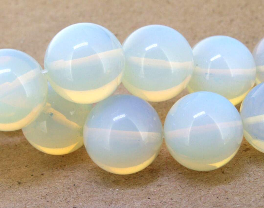 8beads Large Round Opal Glass Beads 20mm 8 Pieces Etsy