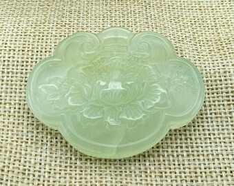 Natural Xiuyan Jade Pendant Ancient China Culture Carving Jade Lock of Longevity Jade Amulet diy Necklace