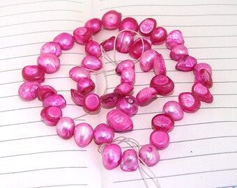 One Full Strand--- Peach Dancing Pure Freshwater Pearl----9mm-10mm----over 45Pieces----15 inch strand