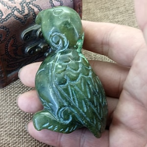 Antiqued Jade Pendant Ancient China Culture Carving Bird Jade Pendant Diy Jewelry