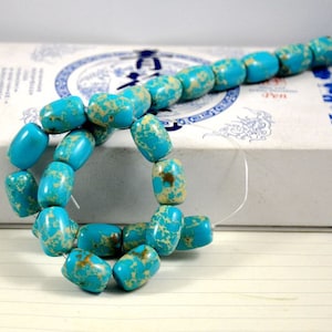 One Full Strand---Column Shoushan Stone Barrel Beads----12mm x16mm ----about 24Pieces----15.5inch strand