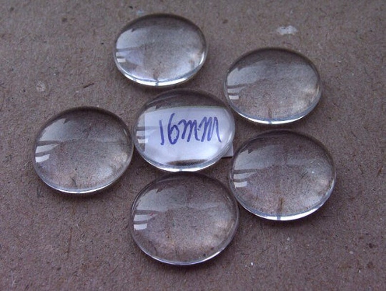 BULK 100 Clear Circle Domed Flat Bottom Magnifying Glass Cover Cabochon DIY Photo Crafting 8mm to 30mm image 6