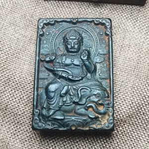 Archaistic Design style Meteorite Pendant Ancient Chinese Culture Mahasthamaprapta Bodhisattva 大势至菩萨