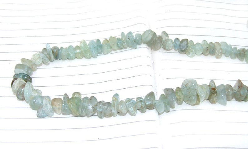 --- --- about 100Pieces 16 in length gemstone beads-- 7mmx10mm Full Strand Natural Nugget Aquamarine Beads ---