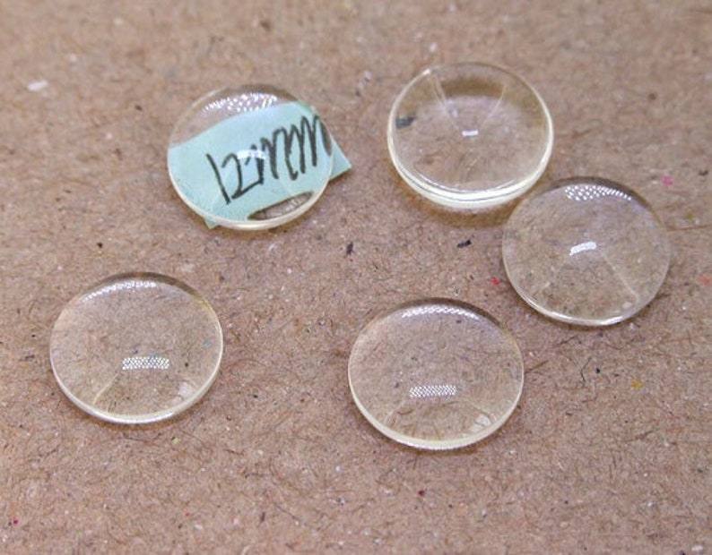 BULK 100 Clear Circle Domed Flat Bottom Magnifying Glass Cover Cabochon DIY Photo Crafting 8mm to 30mm image 4