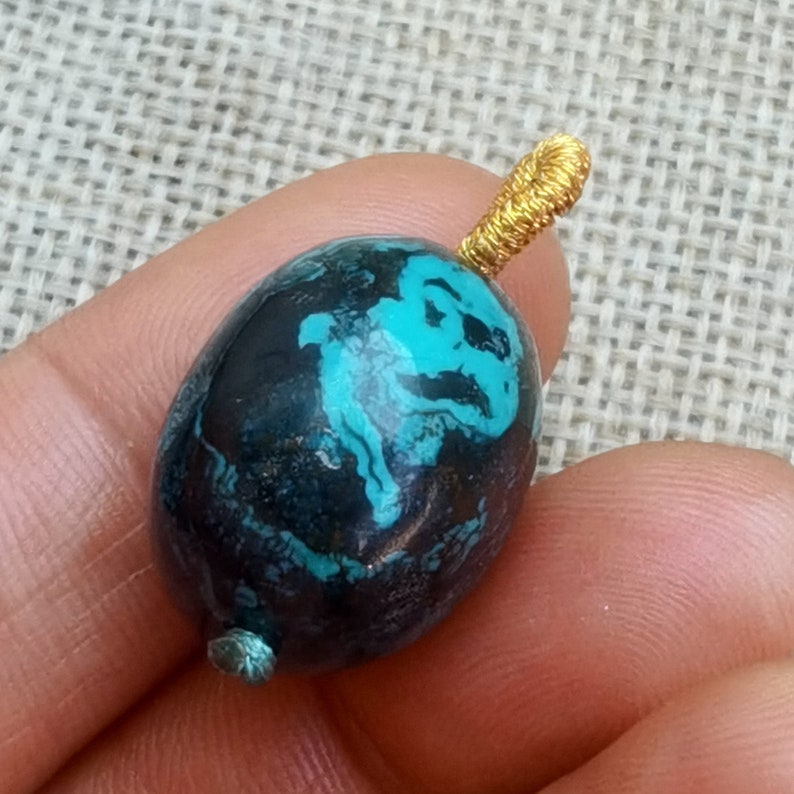 Natural Turquoise Tee or Drop Pendant ,Natural Gemstone from Hubei China image 4