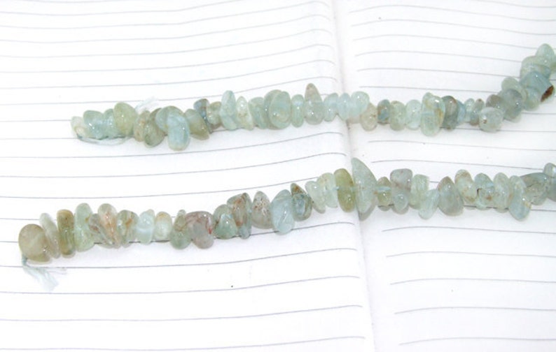 --- --- about 100Pieces 16 in length gemstone beads-- 7mmx10mm Full Strand Natural Nugget Aquamarine Beads ---